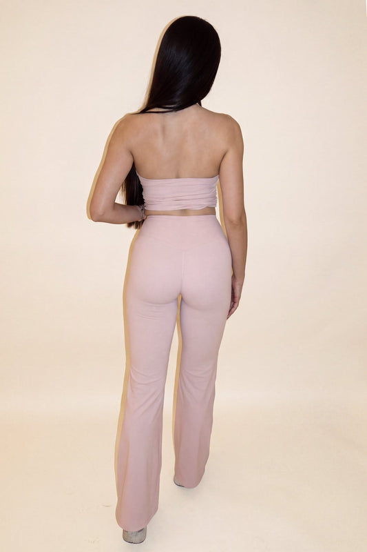 Routine Flared Pants in Ballerina Blush - back view